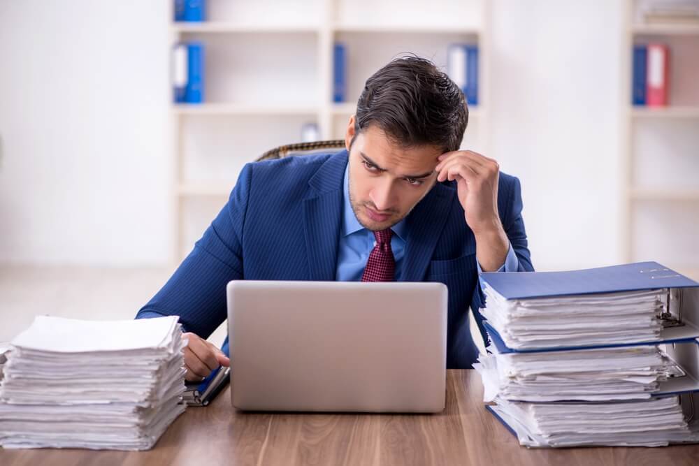 medical assistant working with laptop