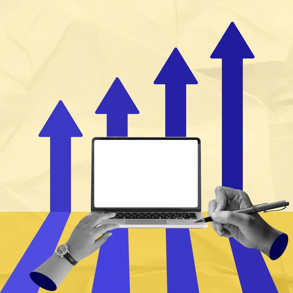 Graph showing improved productivity and revenue growth for healthcare practices using remote staffing.