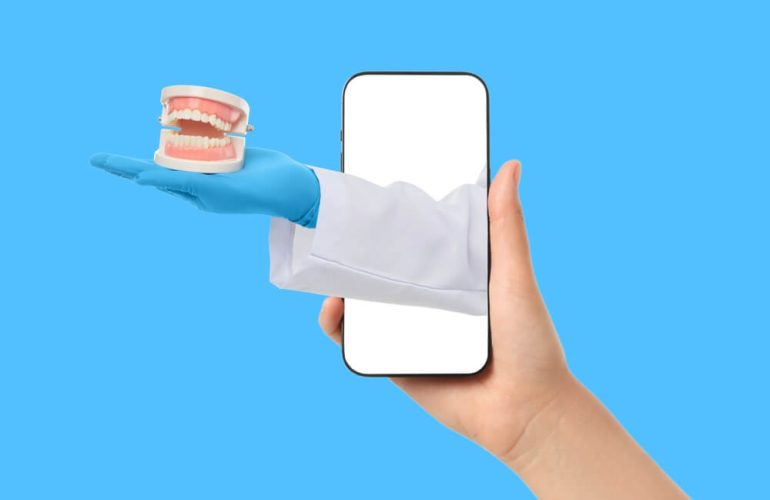 a hand with periodontium