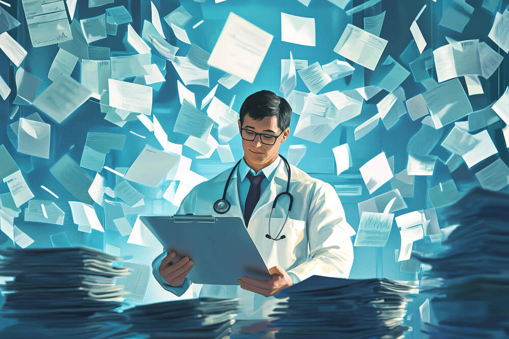 Busy chiropractic front desk struggling with patient calls, scheduling, and inquiries