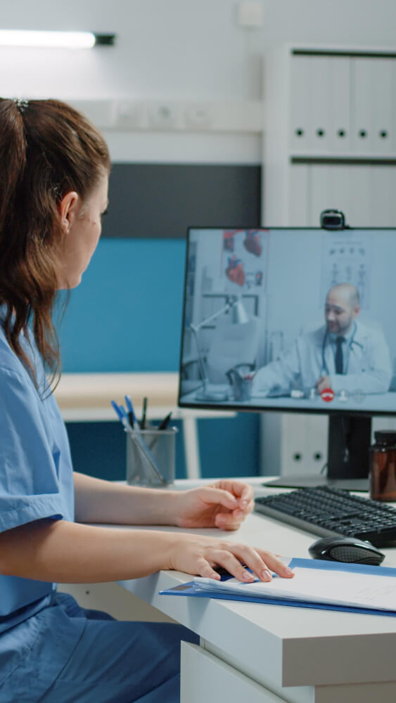 Healthcare team benefiting from virtual billing assistant with improved revenue and reduced workload