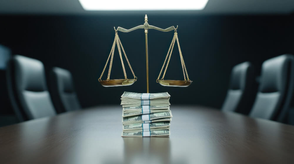 Illustration of legal virtual assistant managing work increasing increasing ROI