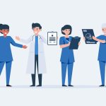 Illustration showing growing demand for nurse practitioners and physician assistants in healthcare industry