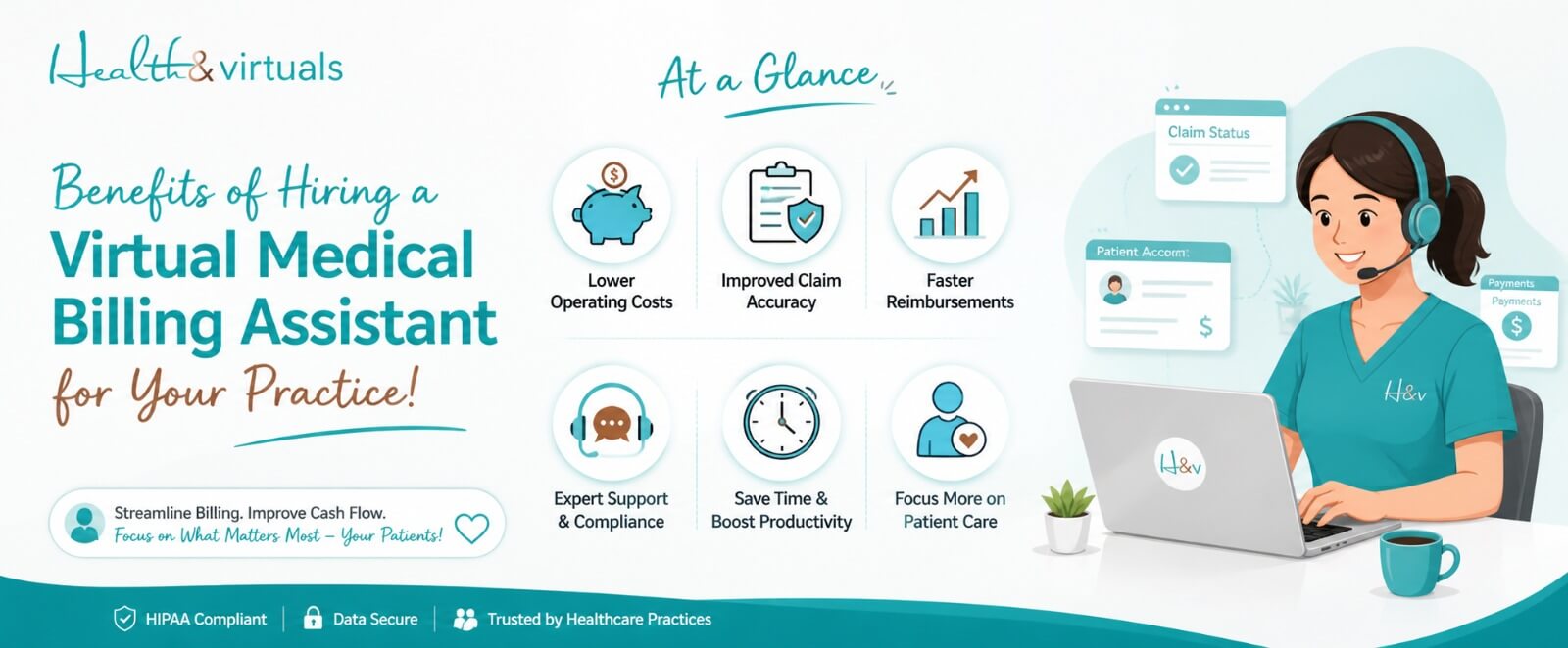 infographics about Benefits of Hiring a Virtual Medical Billing Assistant for Your Practice!
