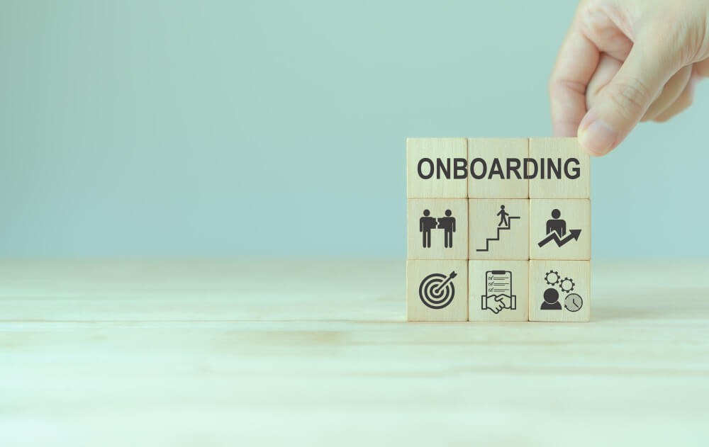 employee onboarding cost concept with icons representing hiring training productivity, onboarding expenses, staffing efficiency and business expenses