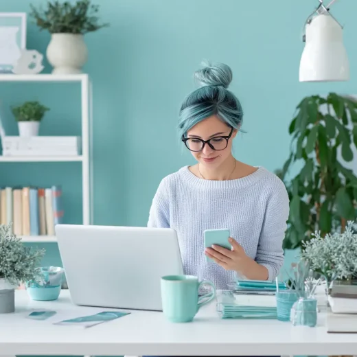 virtual wellness assistant doing her work